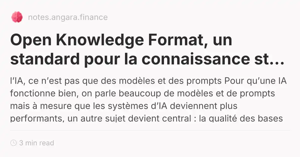 Illustration Open Knowledge Format, un standard pour la connaissance structurée